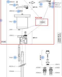 Sealing kit EM004VF D25RE2 (90 01 062)